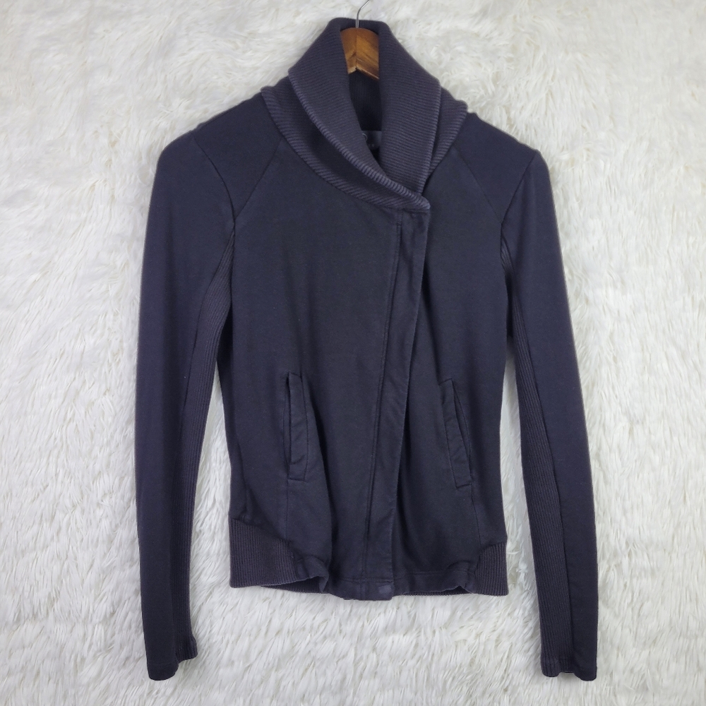 Aether Womens 2 Full Zip Sweater Shawl Collar Outdoor Winter Ribbed